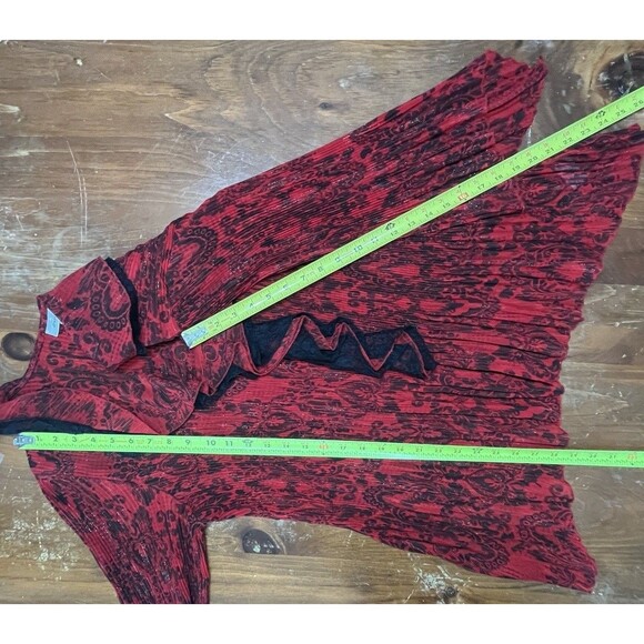 Y2K Top Womens 14/16 Crinkle Peplum Lace Ruffle Regency Whimsigoth Fairy Grunge - Picture 9 of 15